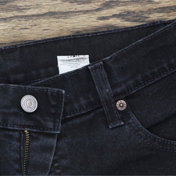 Levi's Womens Vintage Y2K Relaxed Fit Tapered Leg Jeans Black 10 Misses Short - Picture 5 of 7